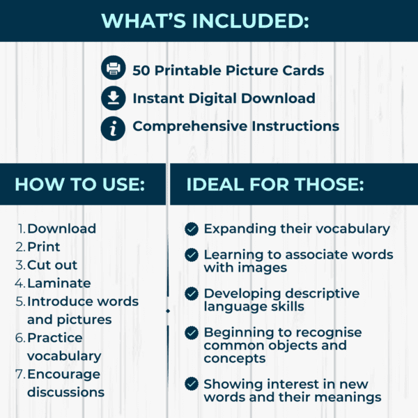 50 Words Picture Cards - Image 2