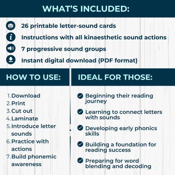 Phonics Sound Action Cards - Image 2