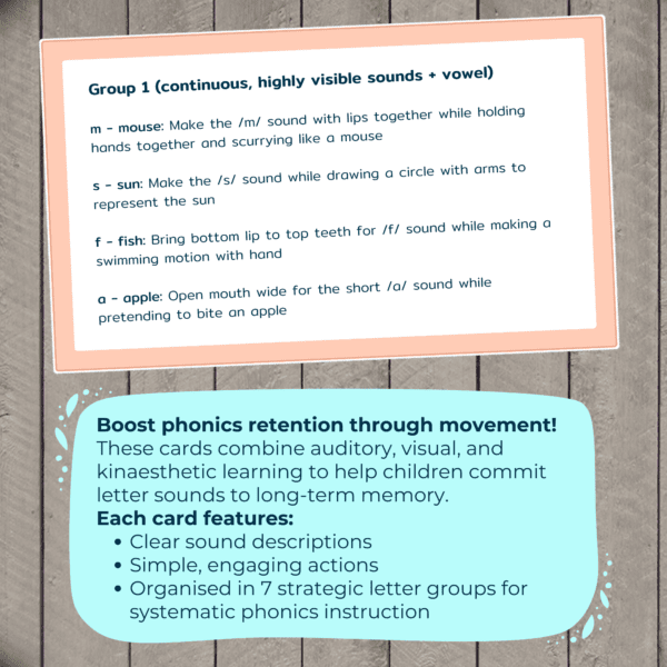 Phonics Sound Action Cards - Image 4
