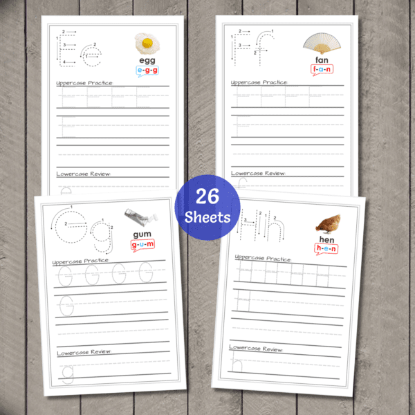 Alphabet Practice Sheets | Print Friendly - Image 3