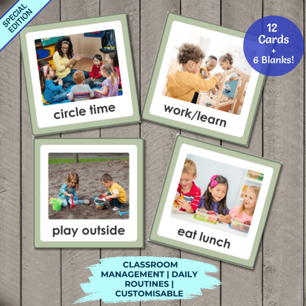 Back to School: Visual Schedule Daily Routine Picture Cards