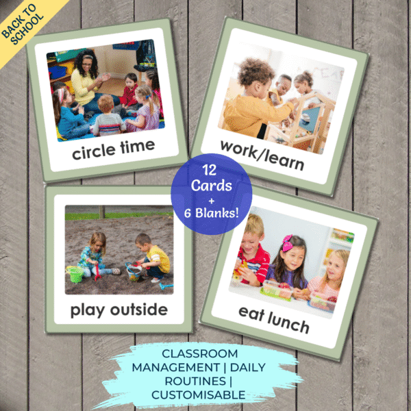 Back to School: Visual Schedule Daily Routine Picture Cards