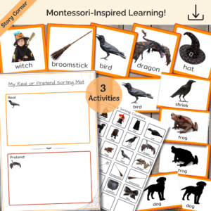 Room on the Broom thumbnail showing contents of the story pack for EYFS