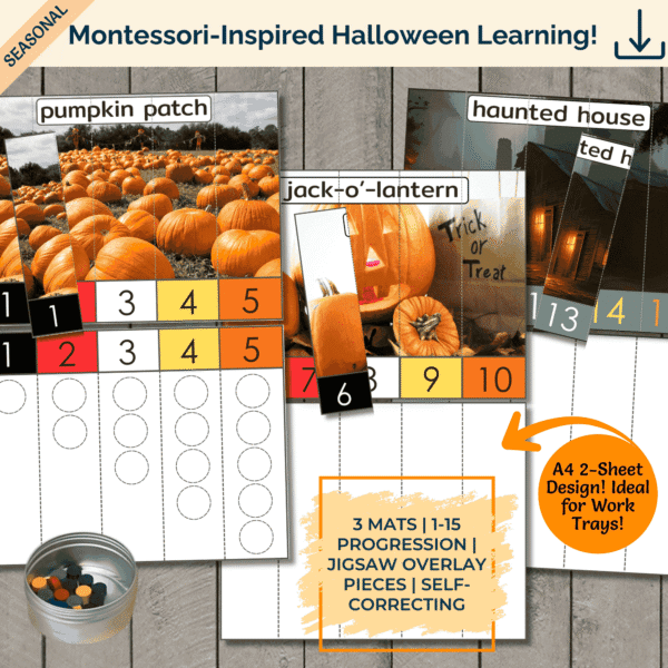 My Halloween Puzzle & Counting Mats
