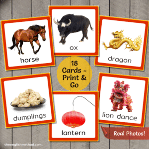 Lunar New Year Vocabulary Picture Cards