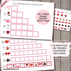 My Valentine's Day Counting Mat