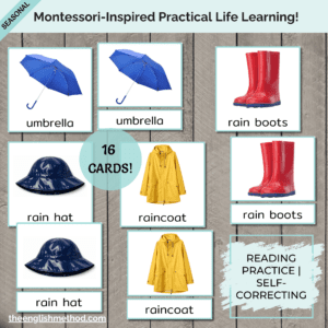 Rainy Day Clothing 3-Part Cards