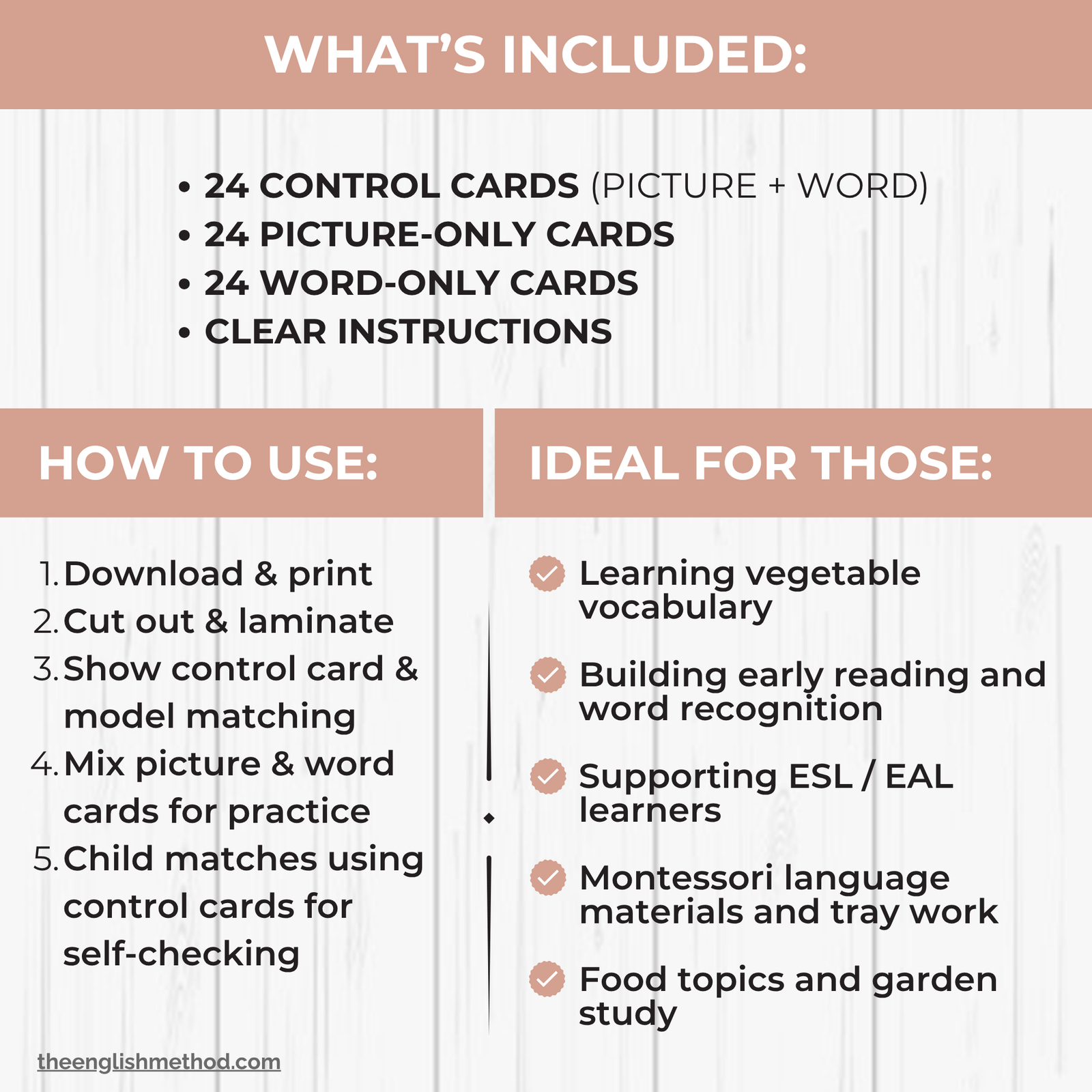 Vegetables 3-Part Cards - Image 2