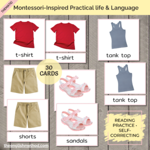 Summer Clothing 3-Part Cards