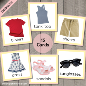 Summer Clothing Picture Cards