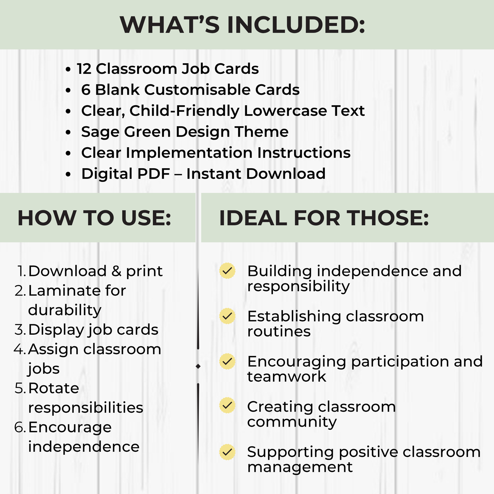 Classroom Job Cards - Image 2