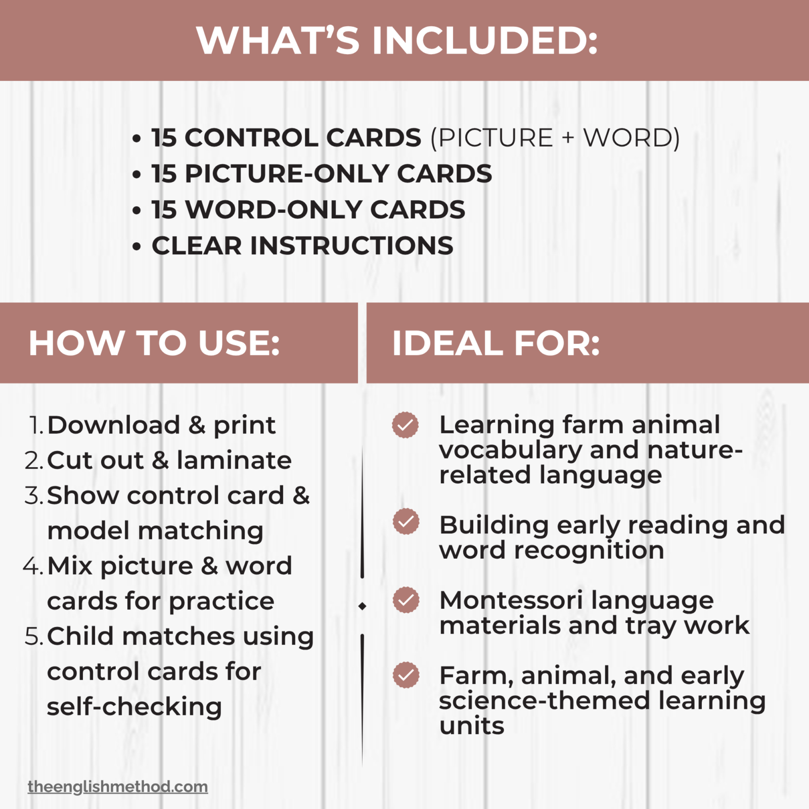Farm Animals 3-Part Cards - Image 2
