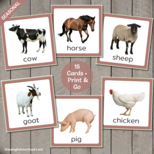Farm Animals Picture Cards